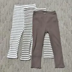 3枚おまとめ　レギンス　ボーダー　フリル　80〜90cm
