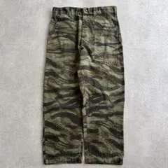 60s〜70s M-43 タイガーストライプカモ カーゴパンツ リップストップ 