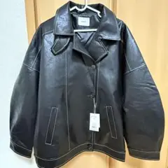 MURUAスタンドネックフェイクレザージャケット