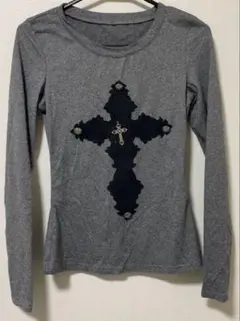 SHEIN グレー 長袖Tシャツ XS クロスモチーフ
