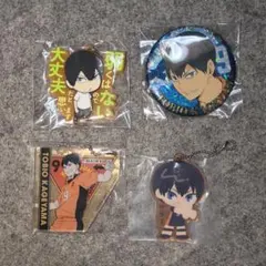 ハイキュー　影山飛雄　缶バッジ　キーホルダー　ストラップ　マスコット　ゴミ捨て場