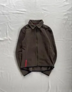 希少 00s prada sports brown fleece jacket