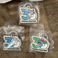 ポケモン　メタルチャームマスコット　ゼニガメ、カメックス、フシギバナ　３個セット