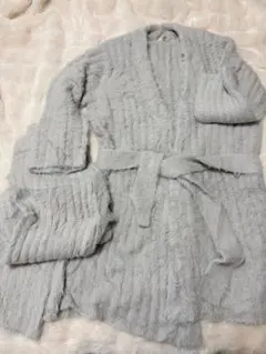 piqute グレー ローブ フレアパンツ セット