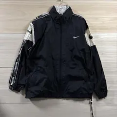 NIKE ナイキ USAライン切替 ナイロンジャケット ブラック×ホワイト古着
