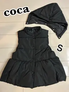 ⭐︎coca フード付きペプラム中綿ベスト　Ｓサイズ⭐︎