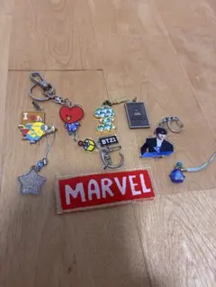 キャラクター キーホルダー ストラップ まとめ売りBTS BT21 MARVEL