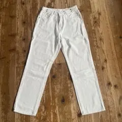 shein ホワイトハイウエストデニムパンツ