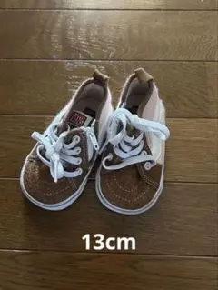 vans スニーカー 13cm スエード　ブラウン　ピンク