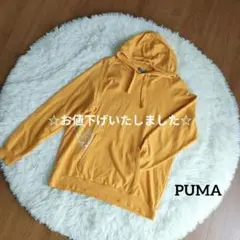 PUMA プーマ パーカー プルオーバー プリント ポケット 綿 コットン 刺繍