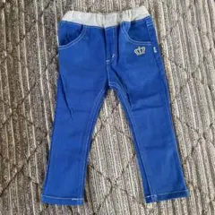 【美品】BABY DOLL ストレートパンツ 青 90cm