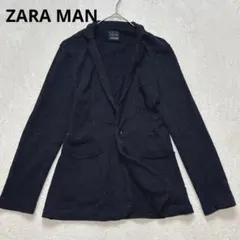 W49 ZARA MAN ニットジャケット テーラード カーディガンのサムネイル