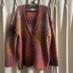 グラデーションニットカーディガン