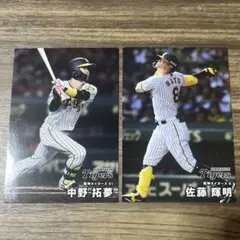 プロ野球チップス 2025 阪神タイガース 中野拓夢 佐藤輝明 2枚セット
