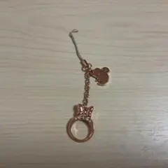 ミニーマウス キーホルダー ローズゴールド