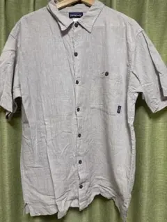 patagonia 半袖シャツ XL ストライプ