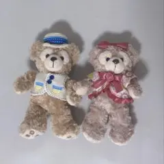 ダッフィー＆シェリーメイ ぬいぐるみバッジ 2点セット バラ売り可のサムネイル