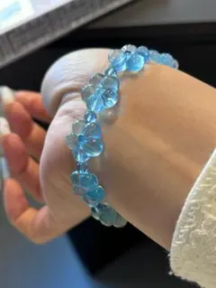 ⭐︎【天然】アクアマリン ブレスレット 15mm 22.4g