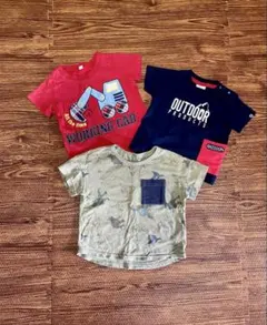 90cm Tシャツ　3枚セット　アウトドア　GU