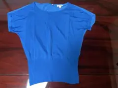 Calvin Klein 異素材 ブルー Sサイズ 半袖