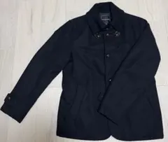 美品 ナノユニバース コート ネイビー ウール混紡 メンズ Lサイズ