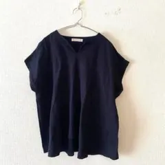 ☆【ドゥセー】カットソー 綿100％ バックロング フレンチ袖 キーネック Fのサムネイル
