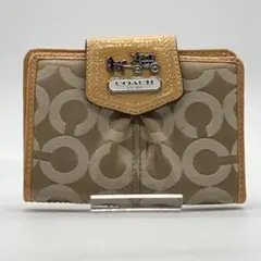 COACH コーチ シグネチャー 長財布 二つ折り ブラウン キャメル 馬車ロゴ
