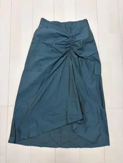 AZUL BY MOUSSY ギャザーフレアスカート ダークグリーン Mのサムネイル