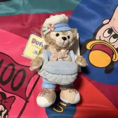 上海ディズニー　サマーシリーズ　ダッフィーぬいぐるみキーチェーン