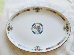 中国清時代　黄南京　大清乾隆年製龍図大皿直径27㎝トヒチサ東な7-1201⭐︎2F 中国清時代 黄南京 大清乾隆年製龍図大皿直径27㎝トヒチサ東な7-1201