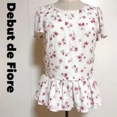 Debut de Fiore バラ柄　トップス　半袖　裏地付き　S から Mのサムネイル