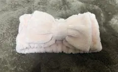 ピンク リボン付き ヘアバンド