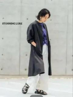 STUNNING LURE スタニングルアー ライトロングブルゾン M 黒のサムネイル