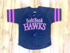 [z287]SoftBank Hawks ユニフォーム M 黒/ピンク