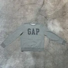 GAP グレー クルーネック GAPロゴ トレーナー S