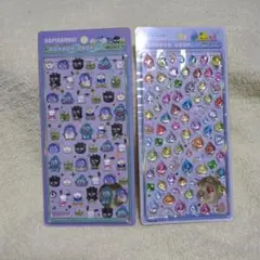 ボンボンドロップシール　mini　はぴだんぶい　しずくちゃん森のなかまたち