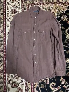 90s Polo by Ralph Lauren リネンシルクシャツ M