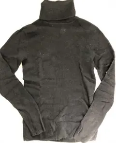 UNIQLOタートルネック長袖リブニットブラック