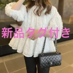 新品タグ付き　スパンコールチュールトップス　ツルバイマリコオイカワ