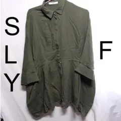 プロフSLYオリーブビッグサイズシャツブランドカッコかわいい良品Fのサムネイル