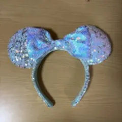 ミッキー型カチューシャ 青紫 グラデーション