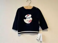 jacadi ⭐︎新品⭐︎ ことり柄ニット 12M紺色(在庫1点)