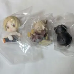 夏目友人帳 すってんころりんフィギュア ガチャガチャ 夏目貴志 黒ニャンコ 子狐