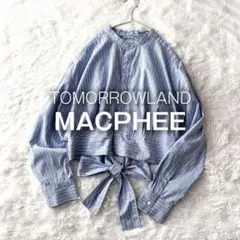 美品 トゥモローランド マカフィー 24ss 2.3万 ブラウス シャツ ブルー