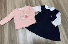 familiar ワンピース/シャツ/トレーナー　３点セット　90 ①