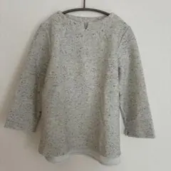 【新品未使用】airpapel ライトグレー ニット 8分袖 トップス M