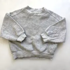 韓国子供服　グレー　トレーナー　裏起毛　90