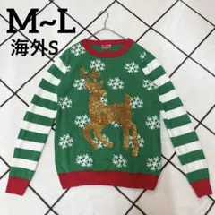 トゥービージョリー トナカイ ニット セーター S スパンコール クリスマスのサムネイル