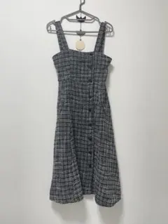 ノースリーブツイードワンピース Mサイズ