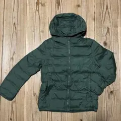 ユニクロUNIQLO 中綿ダウン 150cm ダークグリーン